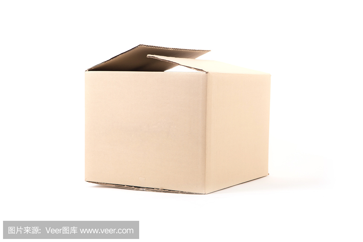 纸箱。前视图